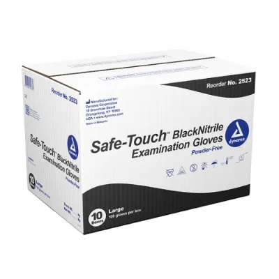 Picture of Safe-Touch Black Nitrile Exam Gloves