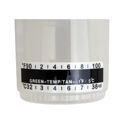 Picture of Urine Container with Temperature Strip - 100 mL - Clear/Yellow - 43024-TS
