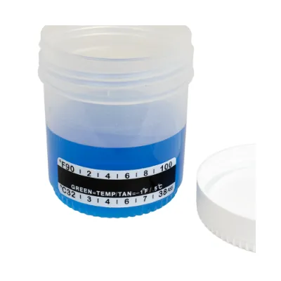 Picture of Urine Container with Temperature Strip - 3000 mL - Orange/White - 43029-TS