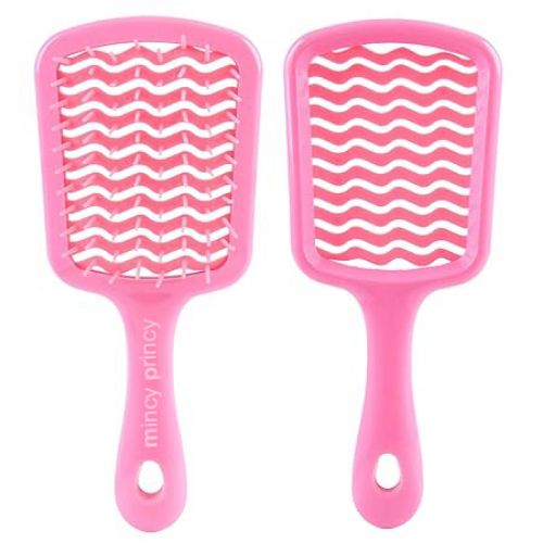 Picture of Minsi Princy Heat UNbrush Detangling Brush for Pain-Free Brushing on All Wet or Dry Hair Types Durable DuoFlex Anti-Static Bristles, Lightweight Handle, Vented Hair Brush